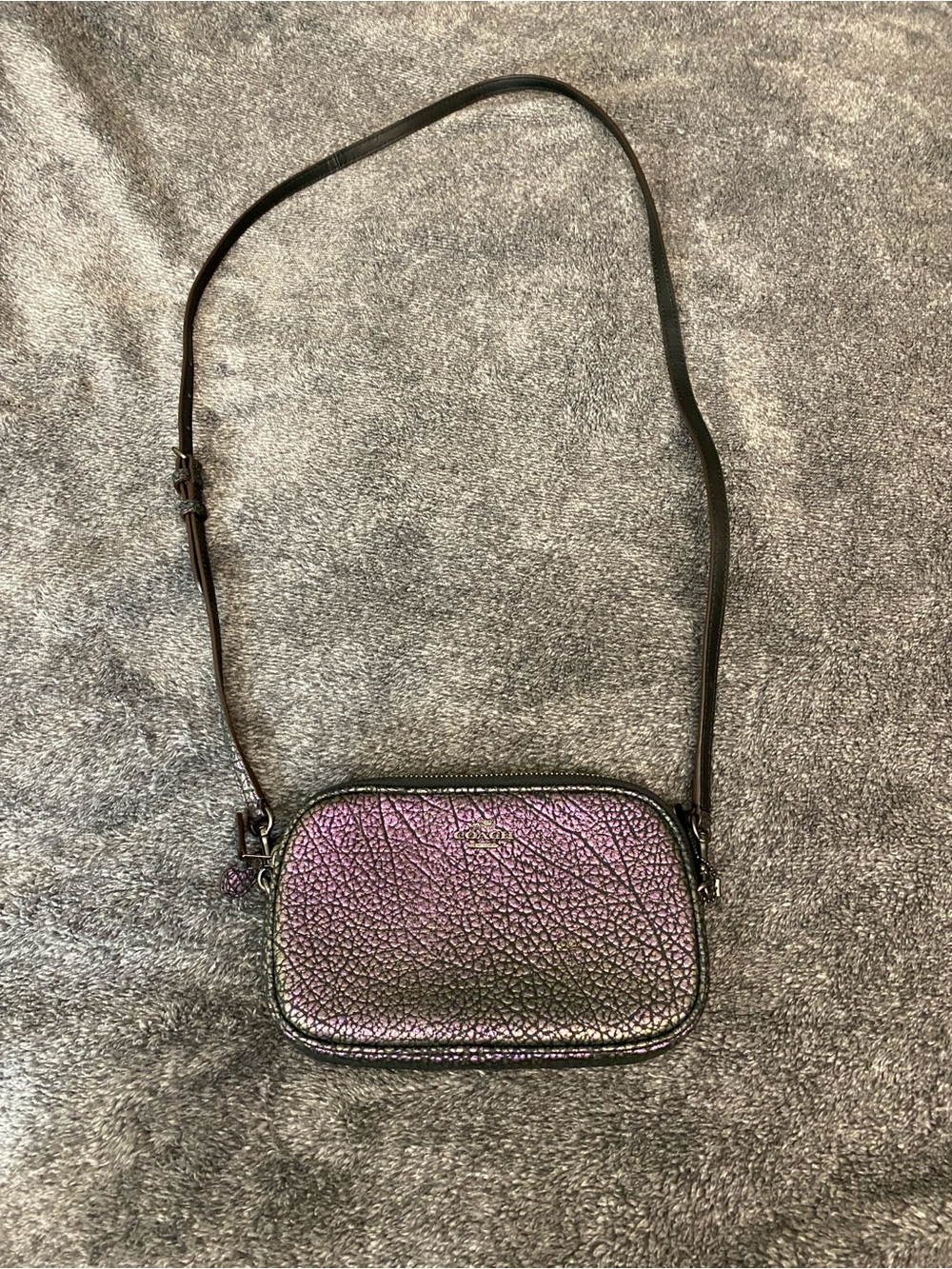 Coach metallic oil slick hologram iridescent crossbody bag. - Picture 1 of 10